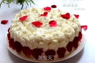 #aca烤明星大赛#rose Cream Cake recipe