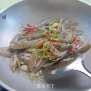 Stir-fried Razor Clams recipe