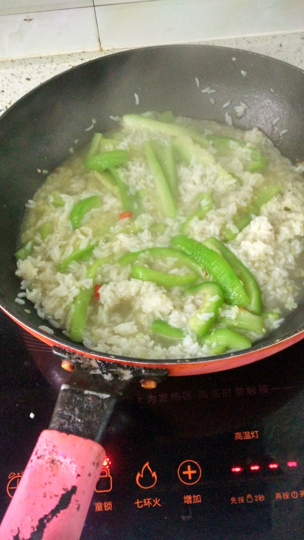 Loofah Braised Rice recipe