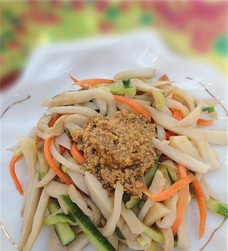 Pleurotus Eryngii with Fish Roe Sauce recipe