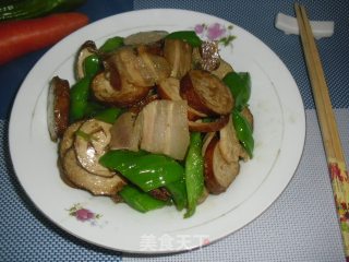 Stir-fried Vegetarian Chicken with Bacon recipe