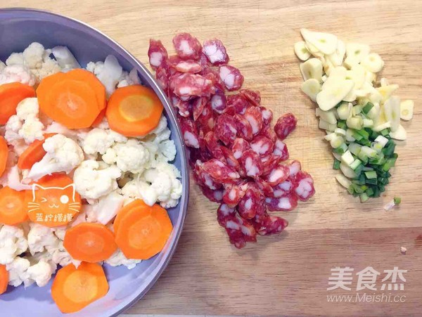 Roasted Cauliflower with Chinese Sausage recipe