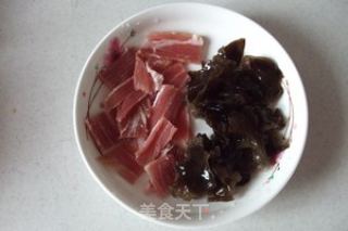 Stir-fried Edamame with Ham and Loofah recipe
