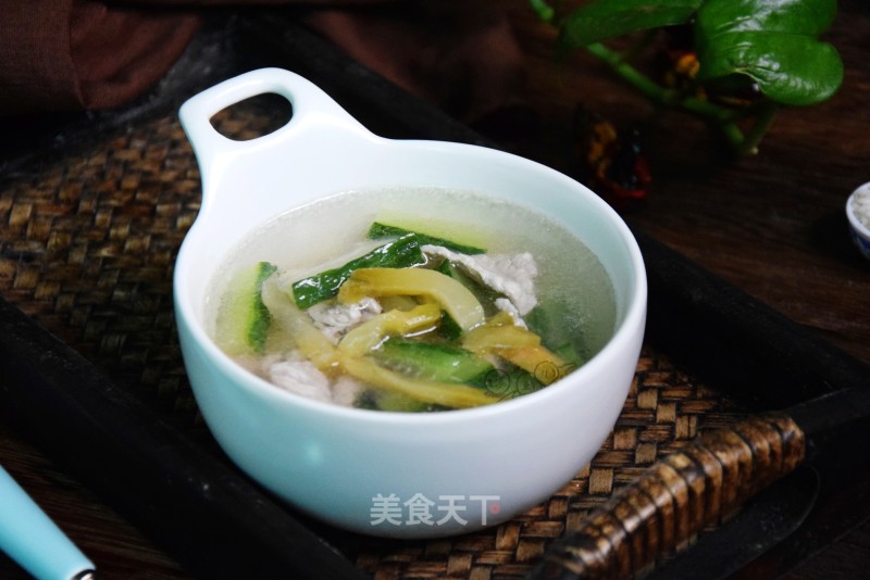 Mustard and Cucumber Pork Soup recipe