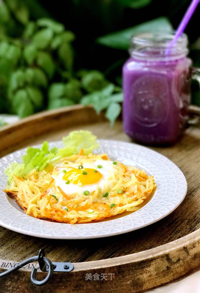 Shredded Potato Sun Egg recipe