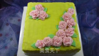 Fondant Cake---peach Blossom recipe