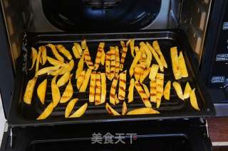 Grilled French Fries with Burnt Outside and Sticky Inside recipe
