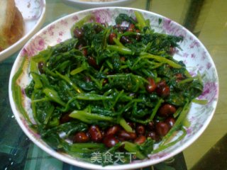 Spinach and Peanuts【small Home Style】 recipe