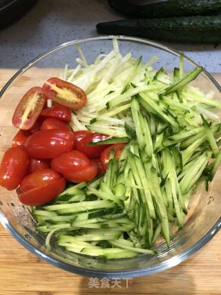 Tossed Cucumber Shreds recipe