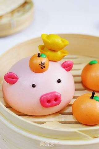 Auspicious Ruyi Piggy Mantou recipe