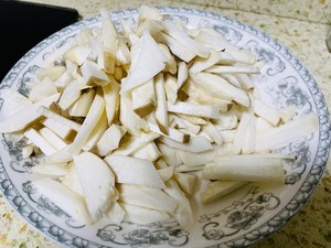 Pleurotus Eryngii in Oyster Sauce with Special Fei Rice recipe