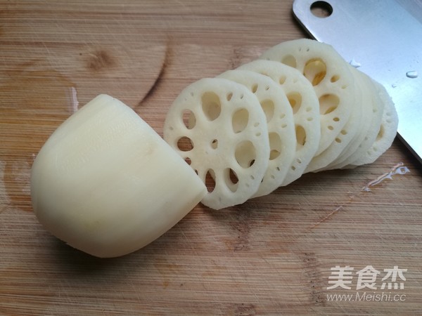 Garlic Chopped Pepper Lotus Root Slices recipe