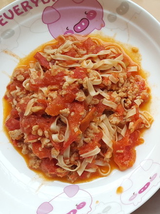 Tomato Cheese Minced Pork Noodles (reduced Fat Version) recipe