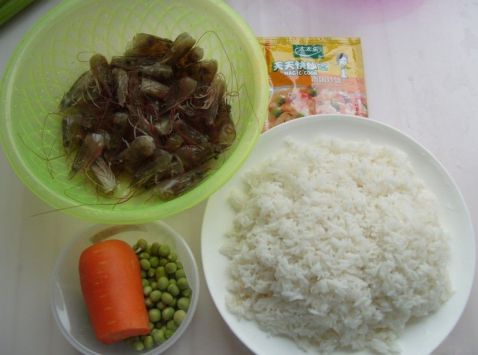Fried Rice with Shrimp Head and Green Beans recipe