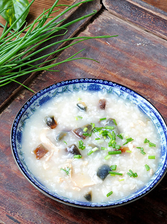 Ginger Preserved Egg Porridge with Bean Fruit recipe