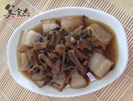 Pork with Dried Vegetables and Plum recipe