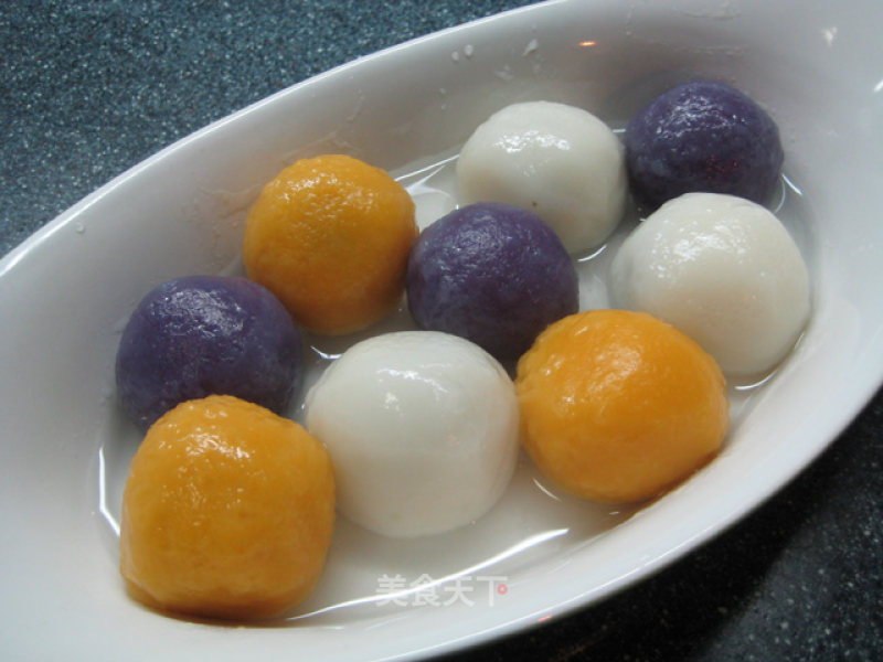 Three-color Glutinous Rice Balls recipe