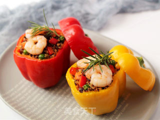 Healthy, Nutritious and Full of Flavor and Fragrance [quinoa Mushrooms and Pepper Cups] recipe