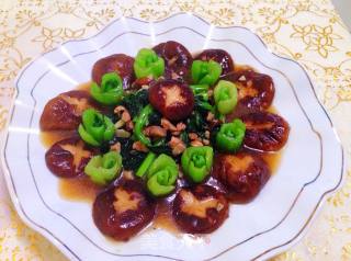 【stewed Vegetable Heart with Mushrooms】--a Feast of Green Roses in Oyster Sauce recipe