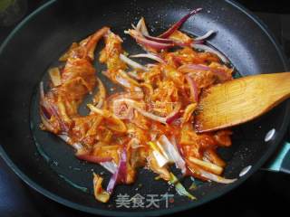 Kimchi Fried Rice Cake recipe