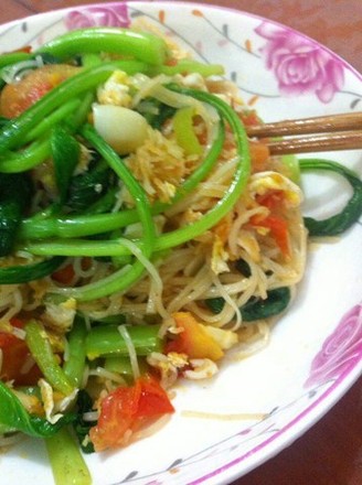 Fried Rice Noodles for One Person recipe