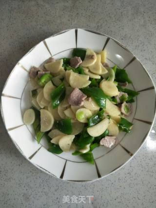Stir-fried Rice White with Green Peppers recipe