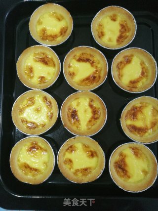 English Egg Tart (handmade Tart Crust and Liquid Tart) recipe