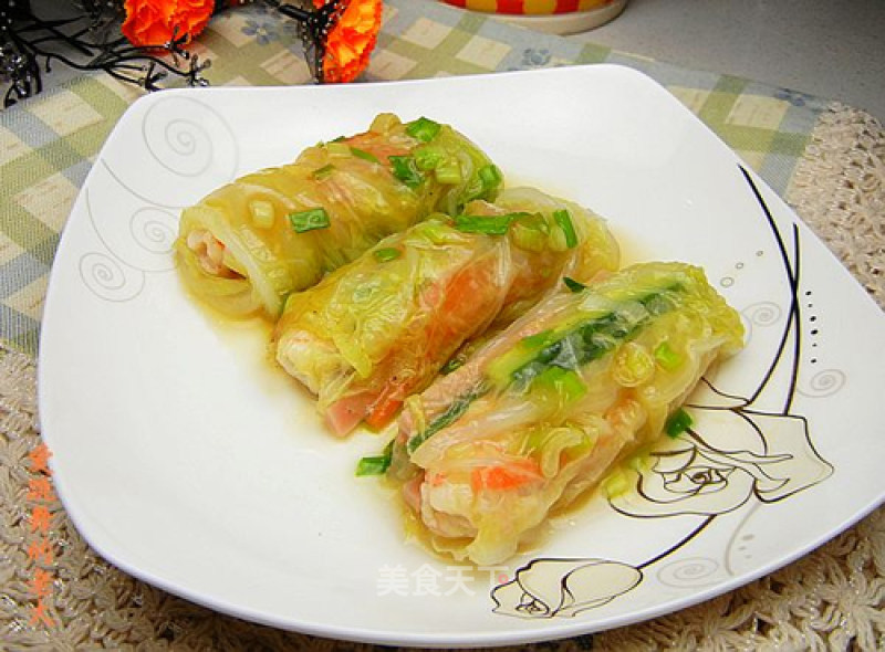 Cabbage Rolls with Mixed Vegetables and Shrimp recipe