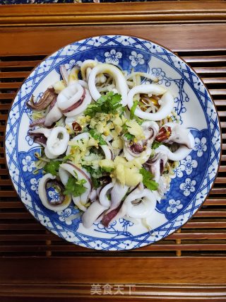 Fresh Squid Mixed with Silver Buds recipe