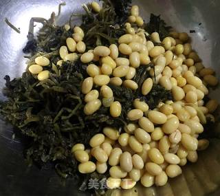 Potherb Mustard with Golden Beans recipe