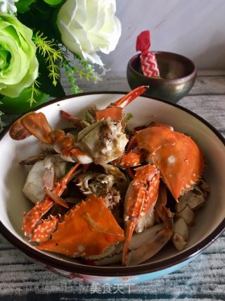 Fried Sea Crab with Green Onion and Ginger recipe