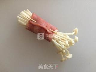 Steamed Enoki Mushrooms with Bacon recipe