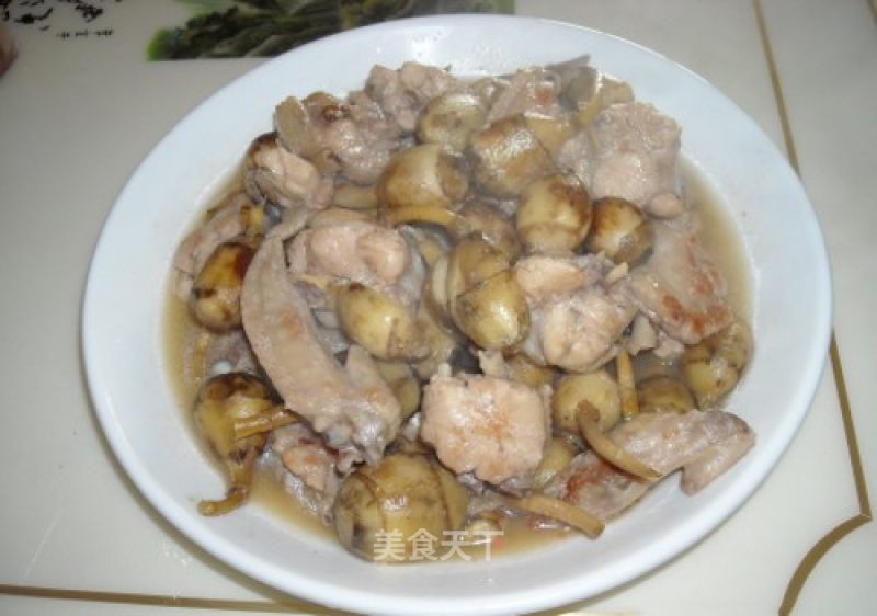 Braised Chicken Wings with Ci Mushroom recipe