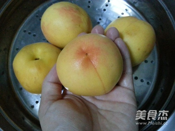 Canned Yellow Peach with Rock Sugar recipe