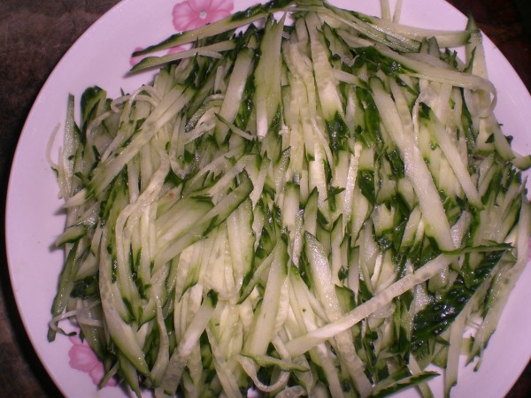 Cucumber Jelly with Egg Sauce recipe