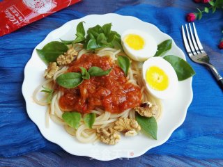 Pasta with Tianqi Walnut Meat Sauce recipe