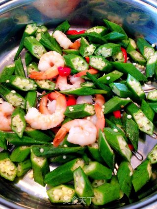 Fried Shrimp with Okra recipe