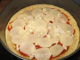 Potato Ham Pizza recipe