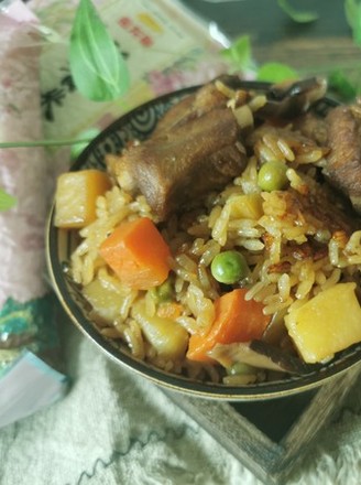 Braised Rice with Potato Ribs recipe