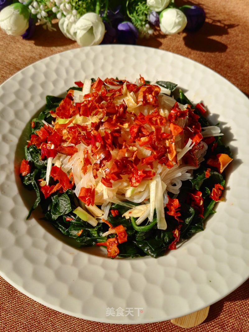 Spinach Mixed Vermicelli recipe