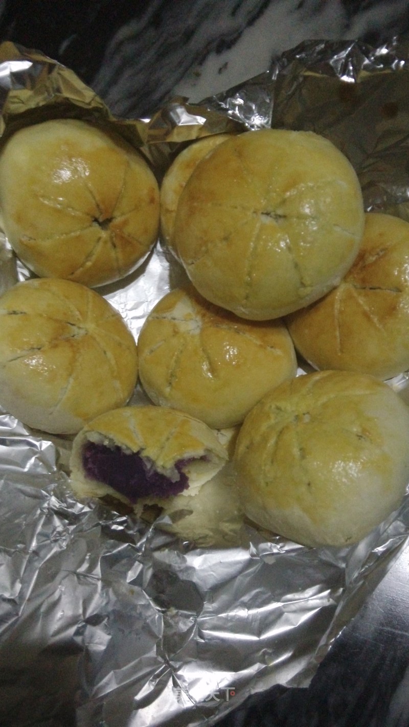 #新良第一烤大赛#purple Potato Mooncake Crisp recipe