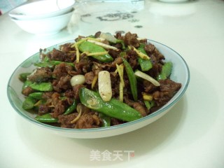 Fried Duck with String Beans recipe