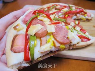 [diy New Orleans Bbq Pizza] Produced by Xiaowenzi~! [diy Ham Double-layer Pizza] recipe