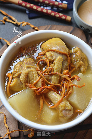 Stewed Duck Soup with Cordyceps Flower and Radish recipe