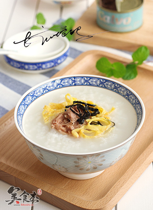 Tuna and Seaweed Egg Congee recipe