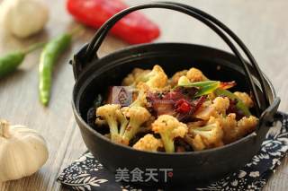 Stir-fried Cauliflower with Tempeh Bacon recipe