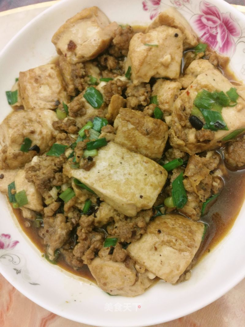 Spicy Minced Pork Braised Tofu recipe