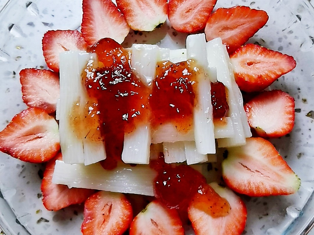 New Year’s Eve Fancy Cold Dish-strawberry Yam, Eat this Sweet, recipe