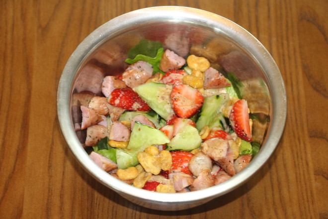 Jenny Jeans Strawberry Salad with Basil Sausage recipe