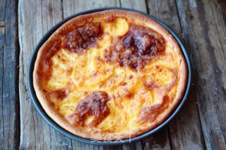 Yellow Peach Pizza recipe